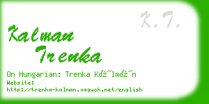 kalman trenka business card